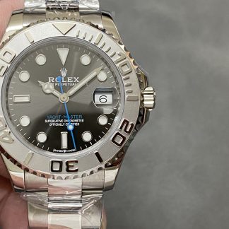 【Super Clone】Rolex Yacht-Master 37 Automatic Slate Grey Dial Platinum Bezel Steel M268622 0002 Women's Watch