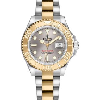 【Super Clone】Rolex Yacht-Master 168623 Steel Yellow Gold Platinum Dial 35MM Unisex Replica Watch