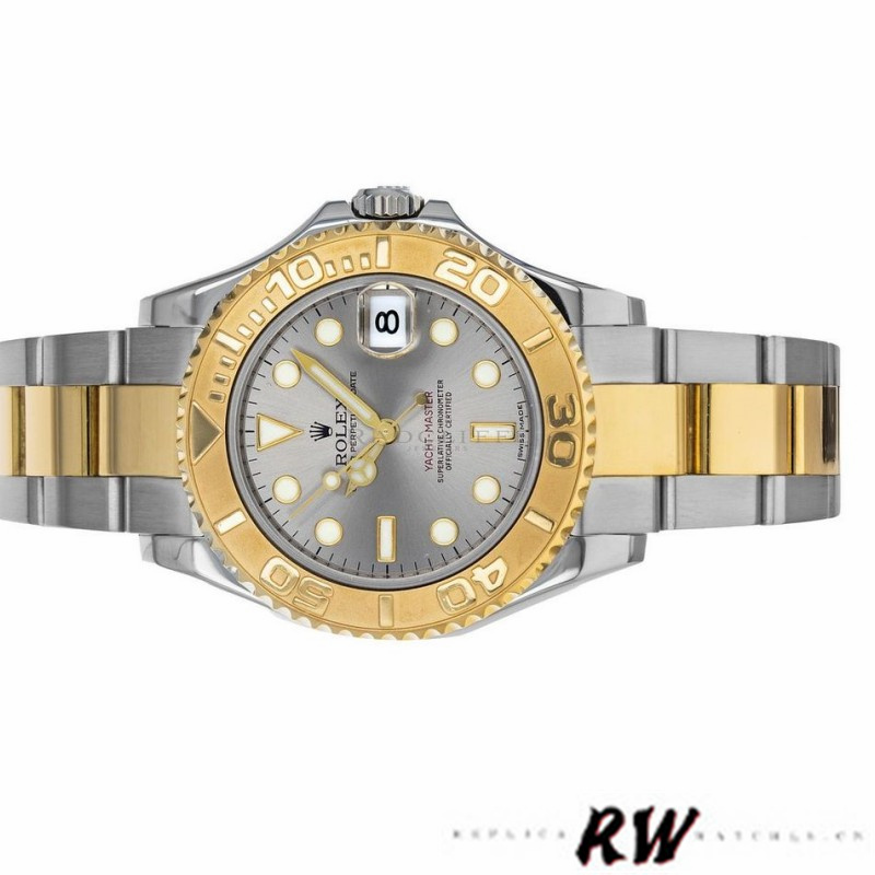【Super Clone】Rolex Yacht-Master 168623 Steel Yellow Gold Platinum Dial 35MM Unisex Replica Watch
