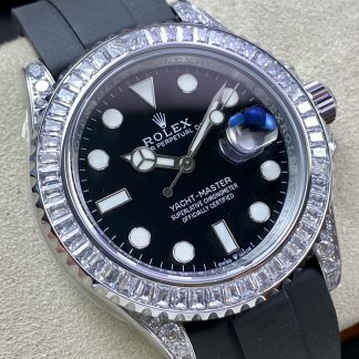 【Super Clone】Rolex Yacht Master White Gold 42mm 226679TBR Bagutte bezel Black Dial