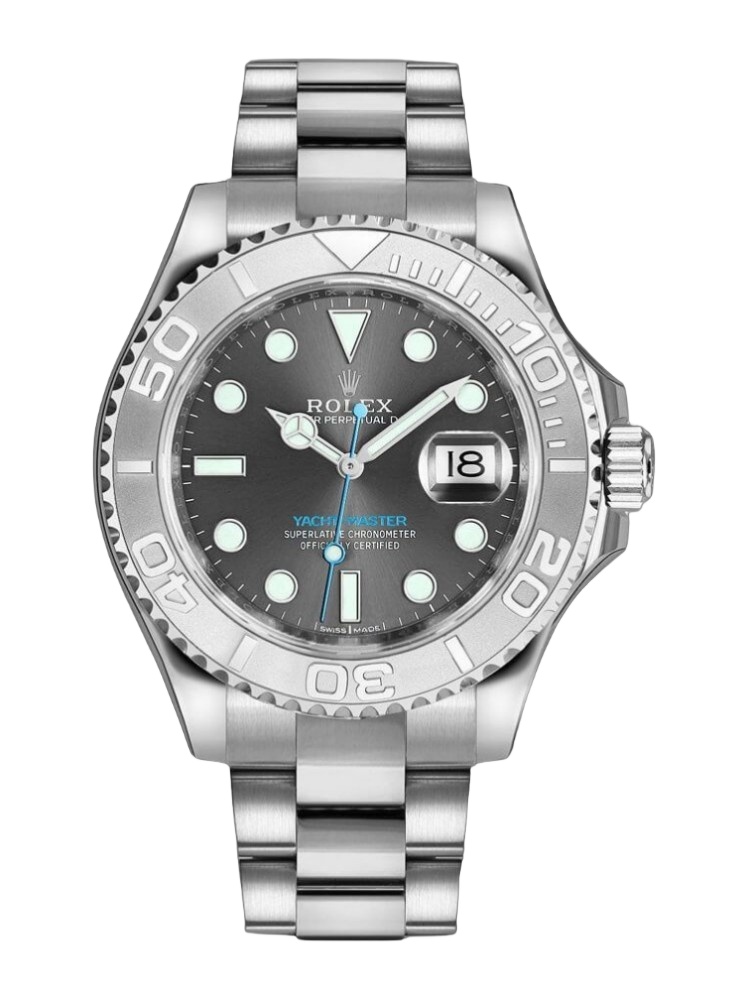 【Super Clone】Rolex Yacht-Master 116622 Stainless Steel Grey Dial 40mm Mens Replica Watch