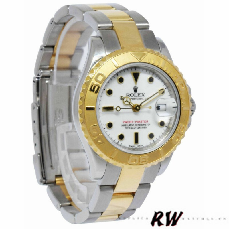 【Super Clone】Rolex Yacht-Master 169623 Steel Yellow Gold White Dial 29MM Lady Replica Watch