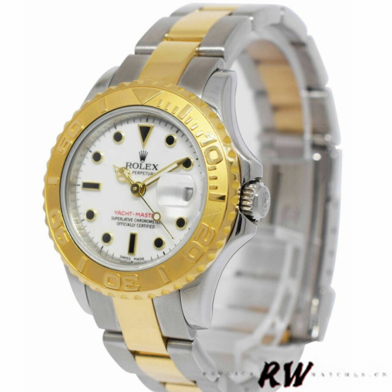 【Super Clone】Rolex Yacht-Master 169623 Steel Yellow Gold White Dial 29MM Lady Replica Watch