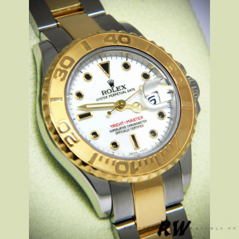 【Super Clone】Rolex Yacht-Master 169623 Steel Yellow Gold White Dial 29MM Lady Replica Watch