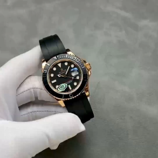【Super Clone】Rolex Yacht-Master 126655 40mm Automatic Black Dial 18kt Everose Gold Watch