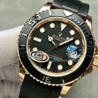 【Super Clone】Rolex Yacht-Master 126655 40mm Automatic Black Dial 18kt Everose Gold Watch