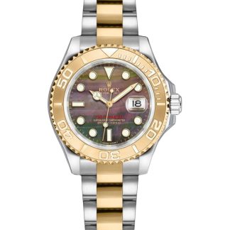 【Super Clone】Rolex Yacht-Master 169623 Steel Yellow Gold Black MOP Dial 29MM Lady Replica Watch
