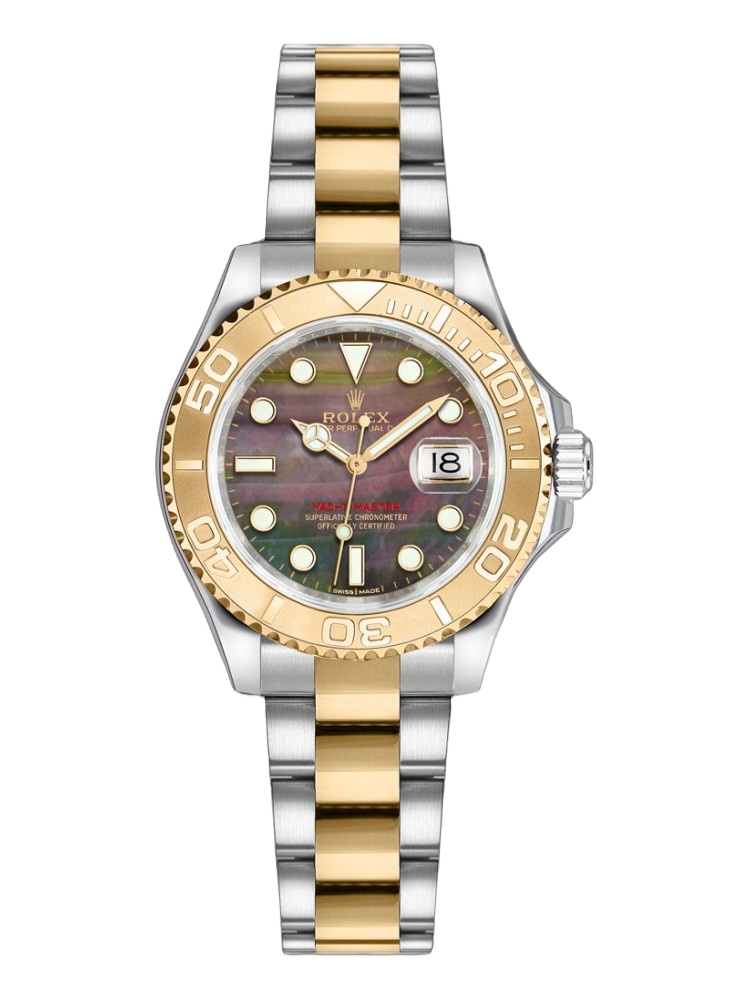 【Super Clone】Rolex Yacht-Master 169623 Steel Yellow Gold Black MOP Dial 29MM Lady Replica Watch
