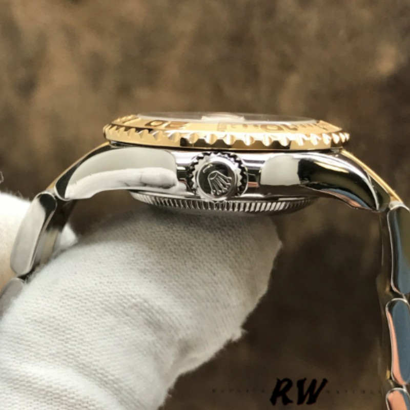 【Super Clone】Rolex Yacht-Master 169623 Steel Yellow Gold Black MOP Dial 29MM Lady Replica Watch