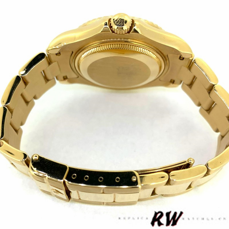 【Super Clone】Rolex Yacht-Master 168628 White MOP Dial Yellow Gold 35MM Unisex Replica Watch