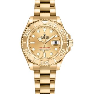 【Super Clone】Rolex Yacht-Master 169628 Yellow Gold Champagne Dial 29mm Lady Replica Watch