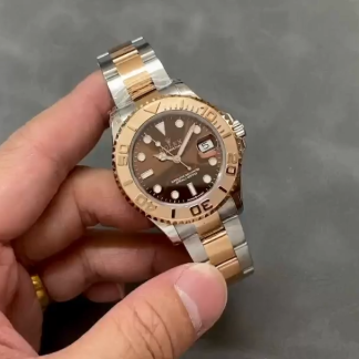 【Super Clone】Rolex Yacht-Master 268621 Everose Bezel Chocolate Dial 37mm Unisex Replica Watch