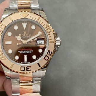 【Super Clone】Rolex Yacht-Master 268621 Everose Bezel Chocolate Dial 37mm Unisex Replica Watch