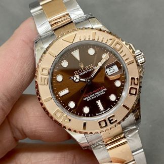 【Super Clone】Rolex Yacht-Master 268621 Everose Bezel Chocolate Dial 37mm Unisex Replica Watch
