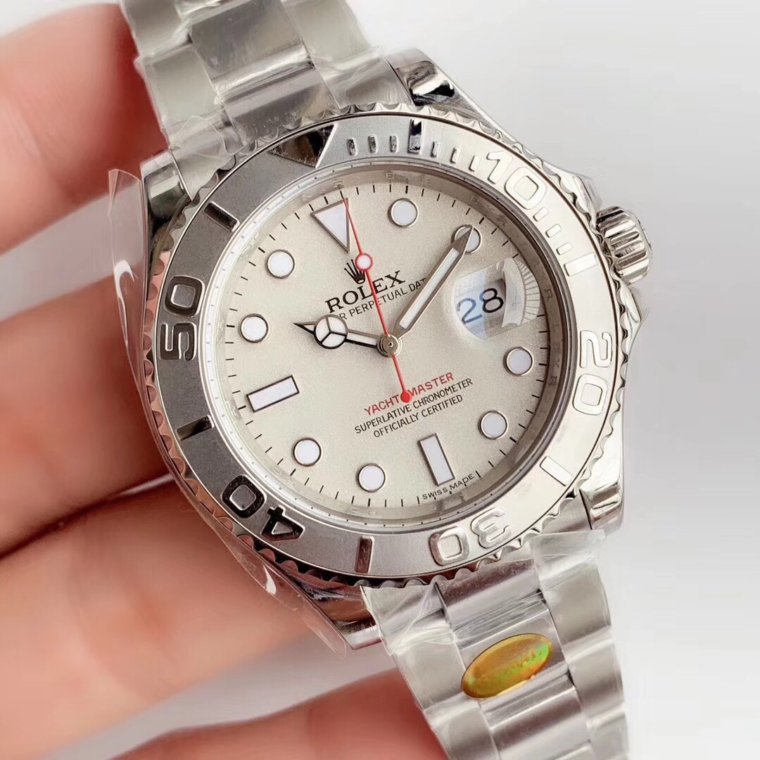 【Super Clone】Rolex Yacht Master 16622 Silver Dial 40mm Mens Replica Ratch