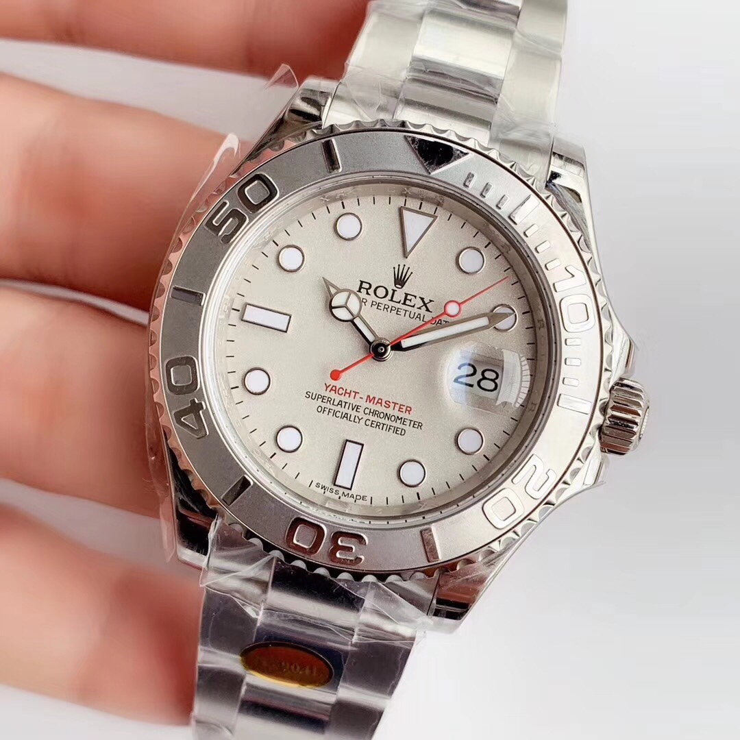 【Super Clone】Rolex Yacht Master 16622 Silver Dial 40mm Mens Replica Ratch