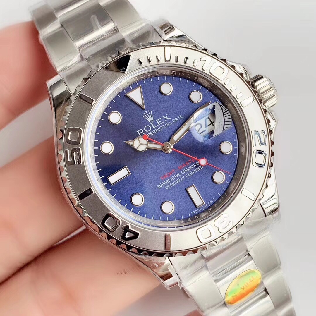 【Super Clone】Rolex Yacht-Master 126622 Platinum Bezel Blue Dial 40MM Mens Replica Watch