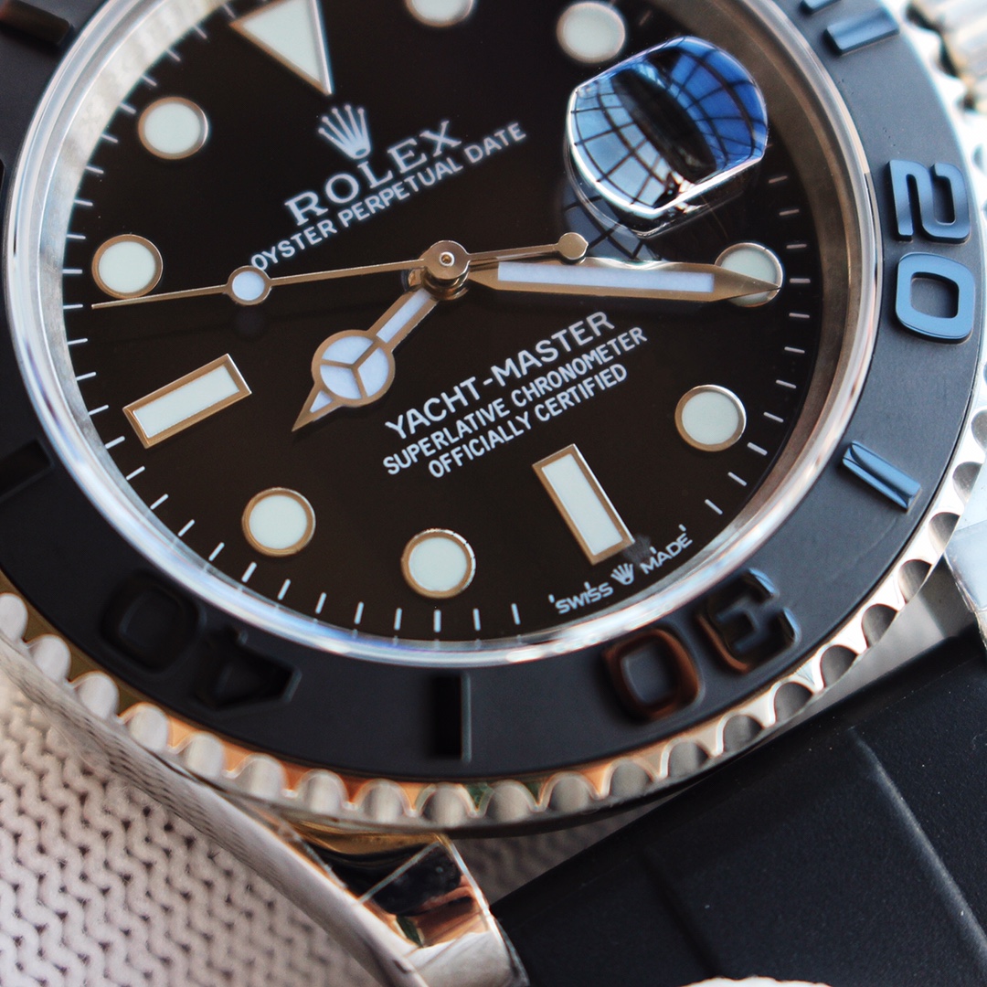 【Super Clone】Rolex Yacht-Master 226659 White Gold Black Dial 42mm Mens Replica Watch