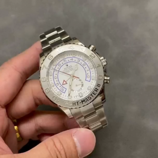 【Super Clone】Rolex Yacht Master II 116689 White Dial Platinum 44mm Mens Replica Watch