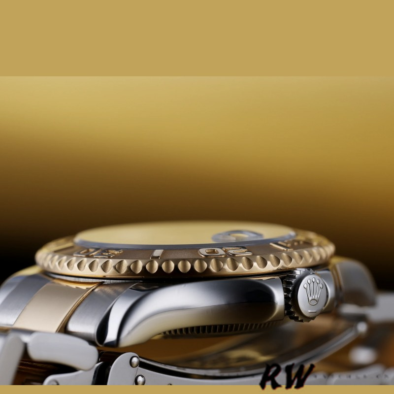 【Super Clone】Rolex Yacht-Master 168623 Steel Yellow Gold Black MOP Dial 35MM Unisex Replica Watch