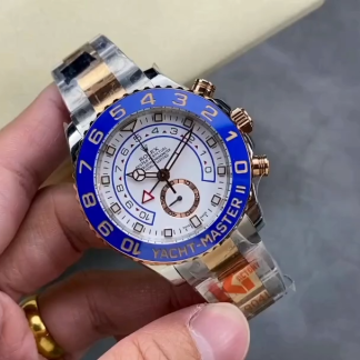 【Super Clone】Rolex Yacht-Master II 116681 White dial 44mm Mens replica Watch
