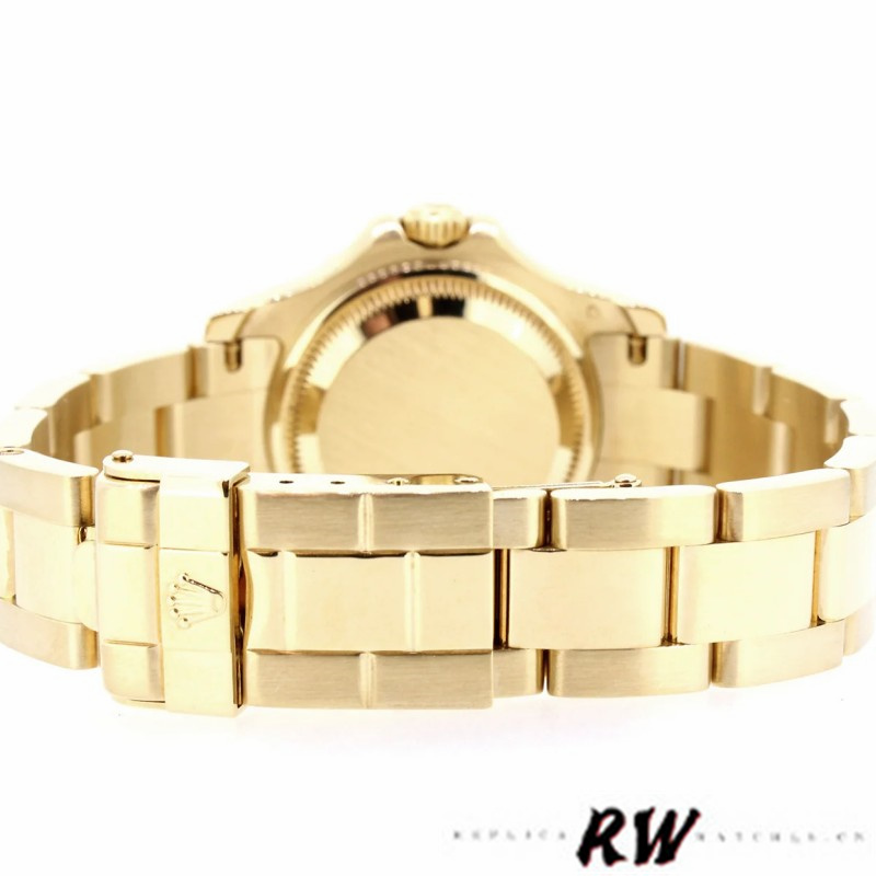 【Super Clone】Rolex Yacht-Master 169628 Yellow Gold White Dial 29MM Lady Replica Watch