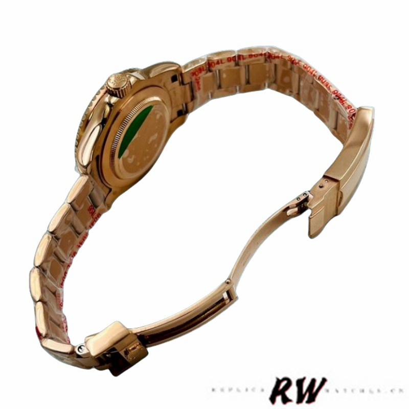 【Super Clone】Rolex Yacht-Master 116695 Everose Gold Black Dial 40MM Mens Replica Watch