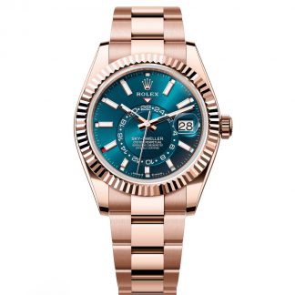 【Super Clone】RLX  Sky-Dweller 42mm Rose Gold Blue Dial Oyster - 336935