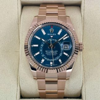 【Super Clone】RLX  Sky-Dweller 42mm Rose Gold Blue Dial Oyster - 336935