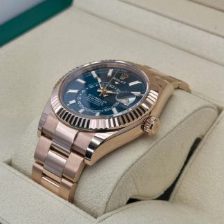 【Super Clone】RLX  Sky-Dweller 42mm Rose Gold Blue Dial Oyster - 336935