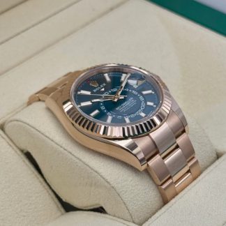 【Super Clone】RLX  Sky-Dweller 42mm Rose Gold Blue Dial Oyster - 336935