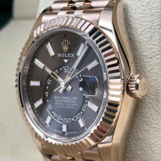 【Super Clone】RLX  Sky-Dweller 42mm Rose Gold Rhodium Dial Jubilee - 336935