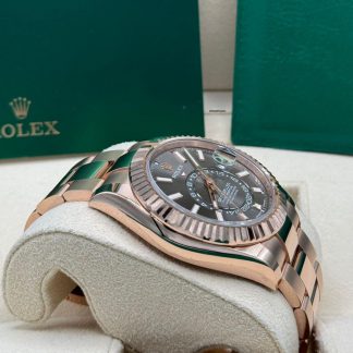 【Super Clone】RLX  Sky-Dweller 42mm Rose Gold Rhodium Dial Oyster - 336935