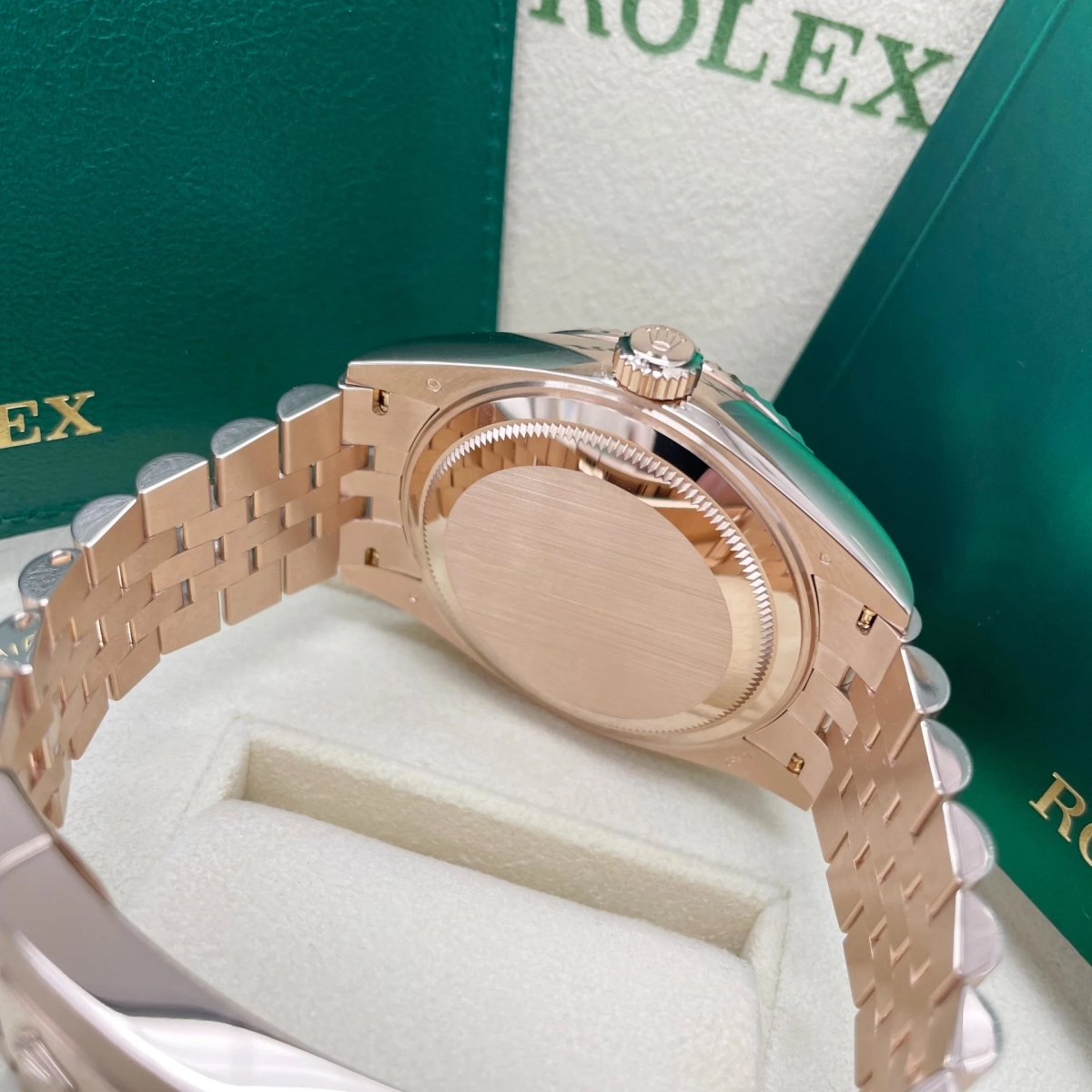 【Super Clone】RLX  Sky-Dweller 42mm Rose Gold White Dial Jubilee - 336935