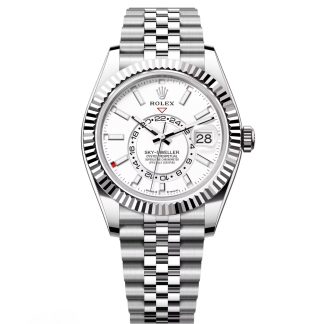 【Super Clone】RLX  Sky-Dweller 42mm Stainless Steel White Dial Jubilee - 336934