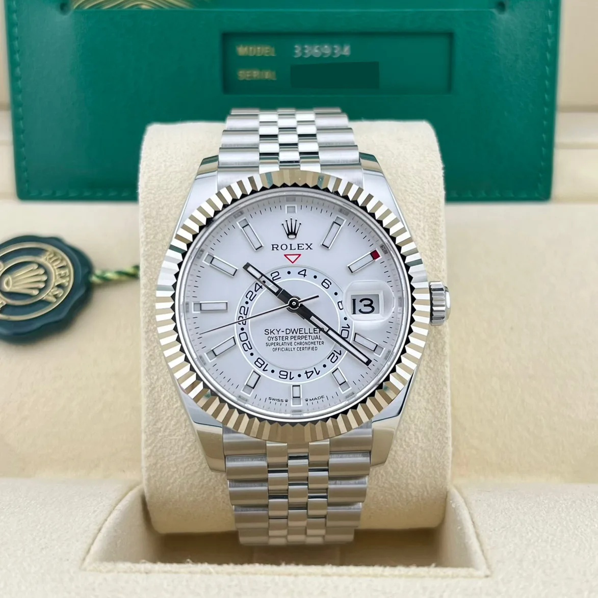 【Super Clone】RLX  Sky-Dweller 42mm Stainless Steel White Dial Jubilee - 336934