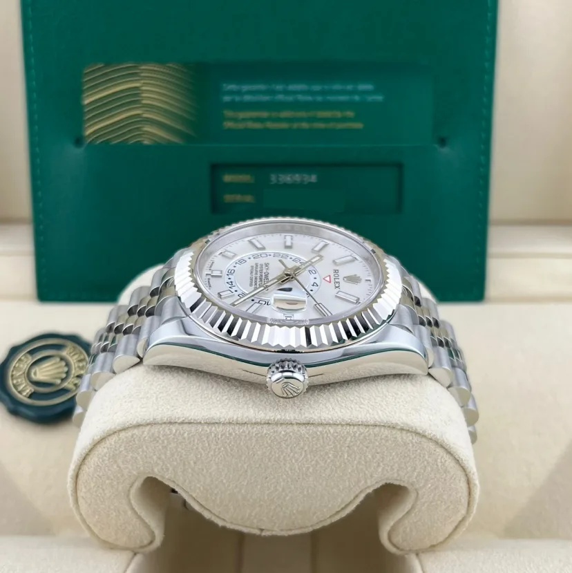 【Super Clone】RLX  Sky-Dweller 42mm Stainless Steel White Dial Jubilee - 336934