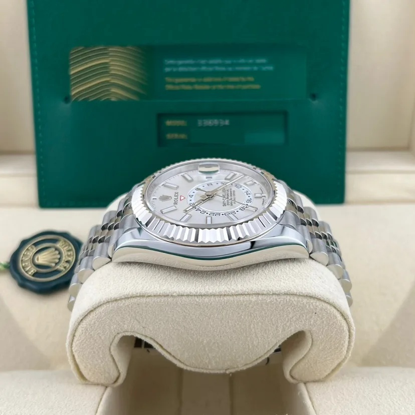 【Super Clone】RLX  Sky-Dweller 42mm Stainless Steel White Dial Jubilee - 336934
