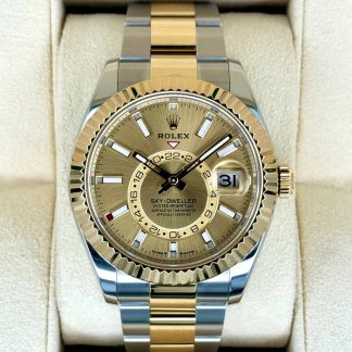 【Super Clone】RLX  Sky-Dweller 42mm Two-Tone Yellow Gold Champagne Dial Oyster - 336933 - New 2025