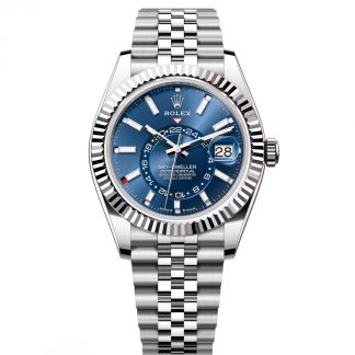 【Super Clone】RLX  Sky-Dweller 42mm Stainless Steel Blue Dial Jubilee - 336934