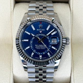 【Super Clone】RLX  Sky-Dweller 42mm Stainless Steel Blue Dial Jubilee - 336934