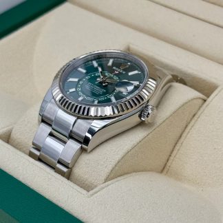 【Super Clone】RLX  Sky-Dweller 42mm Stainless Steel Green Dial Oyster - 336934