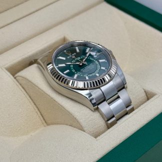 【Super Clone】RLX  Sky-Dweller 42mm Stainless Steel Green Dial Oyster - 336934