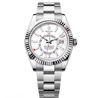 【Super Clone】RLX  Sky-Dweller 42mm Stainless Steel White Dial Oyster - 336934