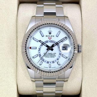 【Super Clone】RLX  Sky-Dweller 42mm Stainless Steel White Dial Oyster - 336934
