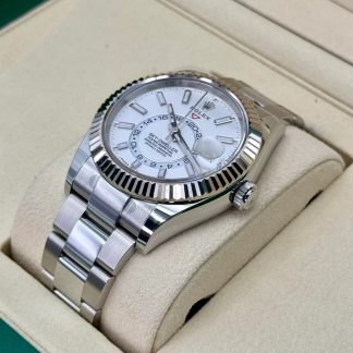 【Super Clone】RLX  Sky-Dweller 42mm Stainless Steel White Dial Oyster - 336934