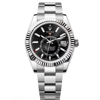 【Super Clone】RLX  Sky-Dweller 42mm Stainless Steel Black Dial Oyster - 336934