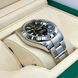 【Super Clone】RLX  Sky-Dweller 42mm Stainless Steel Black Dial Oyster - 336934