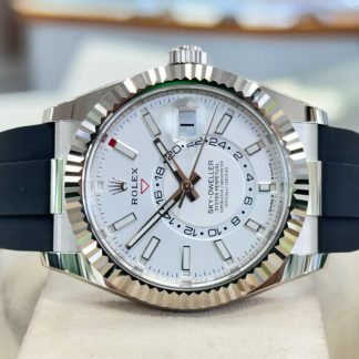 【Super Clone】RLX Sky-Dweller 42mm White Gold White Dial Oysterflex - 336239