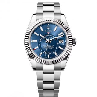 【Super Clone】RLX  Sky-Dweller 42mm Stainless Steel Blue Dial Oyster - 336934